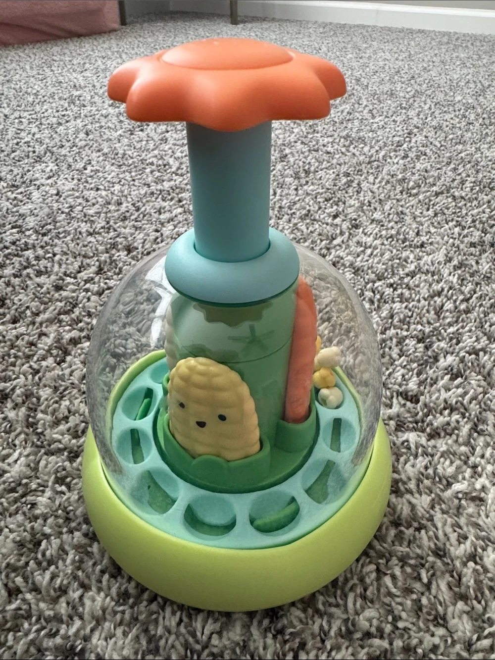Skip Hop Pop-Up Spinner Toy - Green, Orange, Aqua
